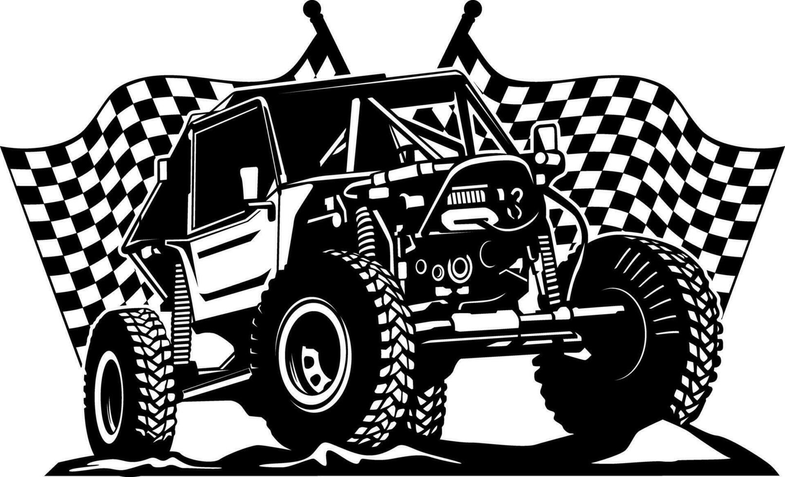 vecteur de conception de logo de club social utv offroading