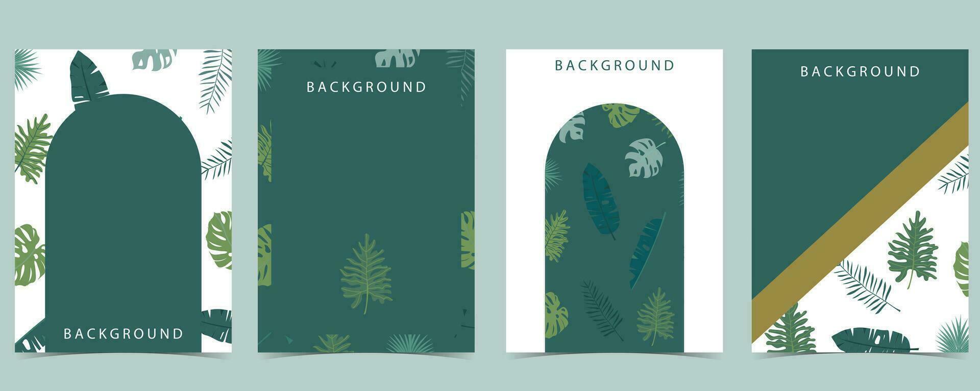 vert Cadre collection de safari Contexte set.editable vecteur illustration pour anniversaire invitation, carte postale et autocollant