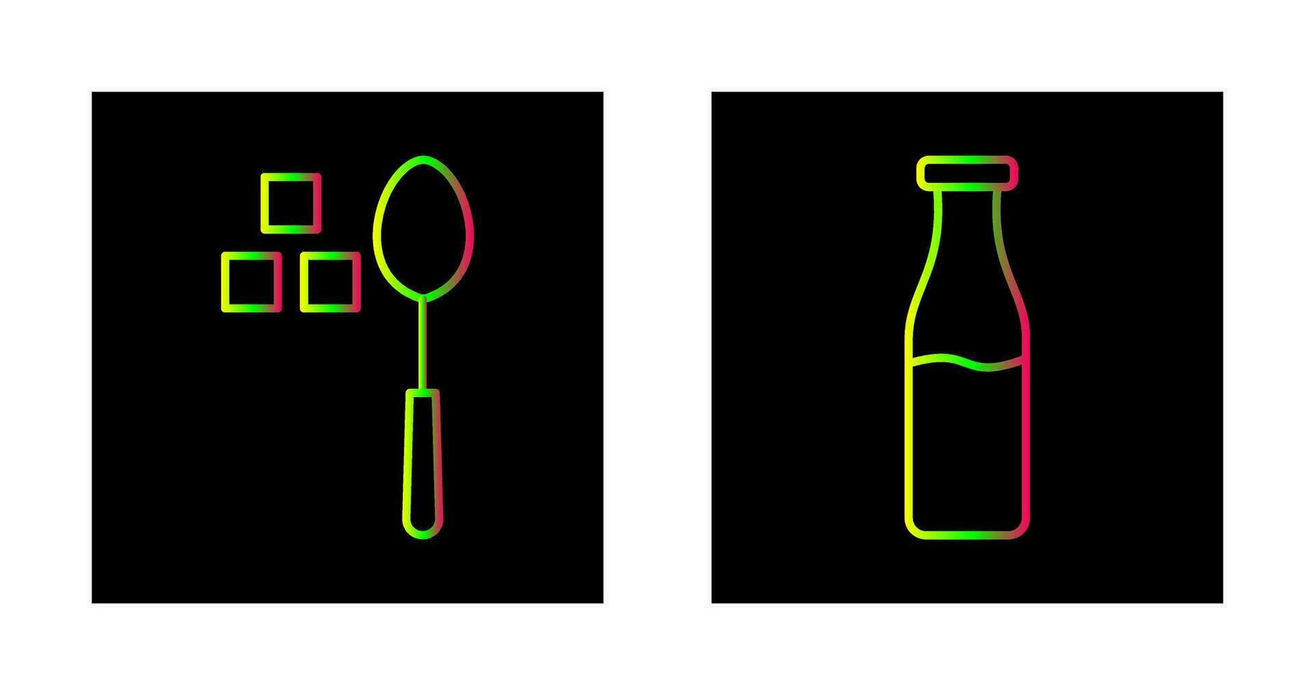sucre et Lait bouteille icône vecteur