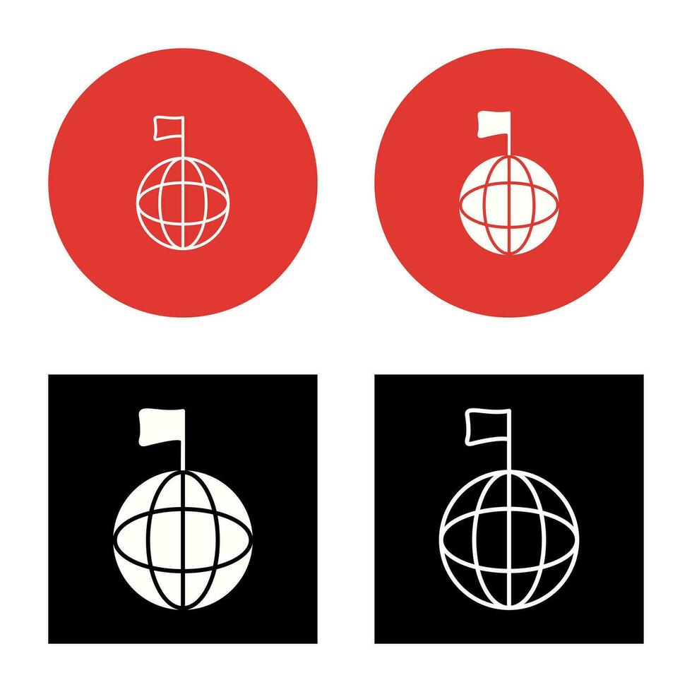 icône de vecteur de signaux mondiaux uniques