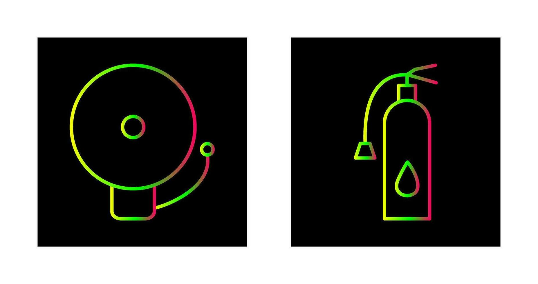 alarme et Feu extincteur icône vecteur
