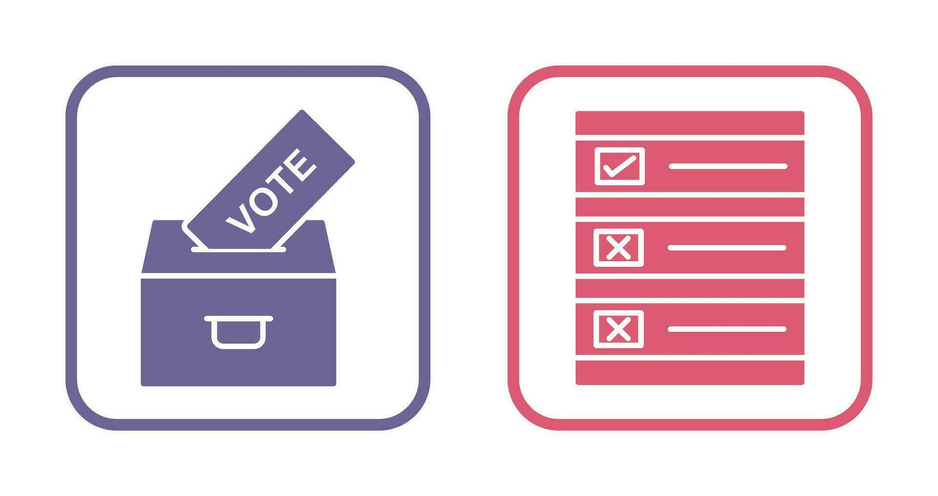 moulage voter et scrutin papier icône vecteur