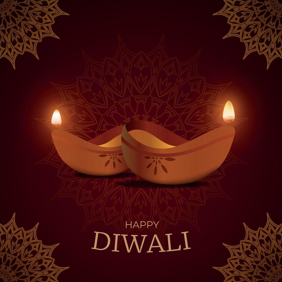 joyeux fond de diwali vecteur