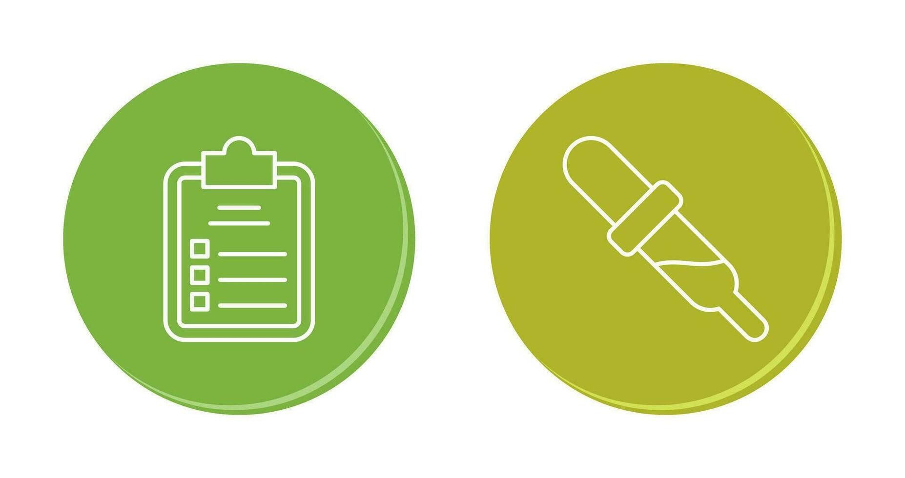 diagnostic et compte-gouttes icône vecteur