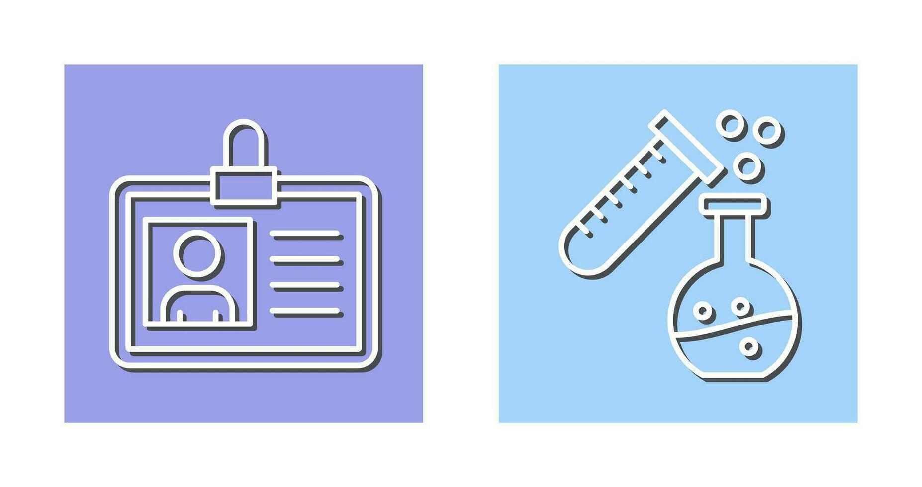 identité et laboratoire icône vecteur