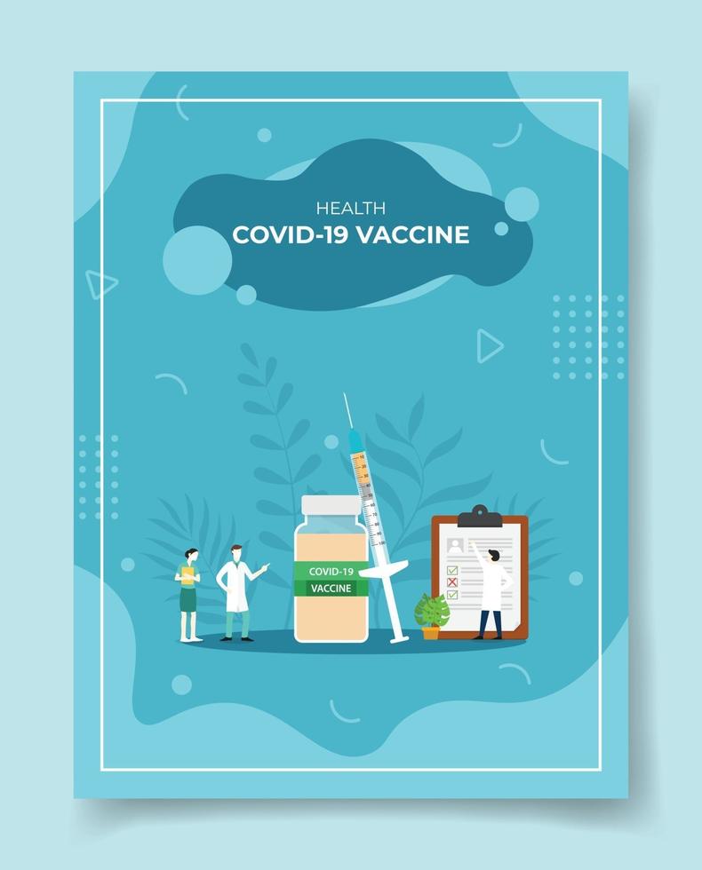 vaccination corona pour le modèle de bannières, flyer vecteur