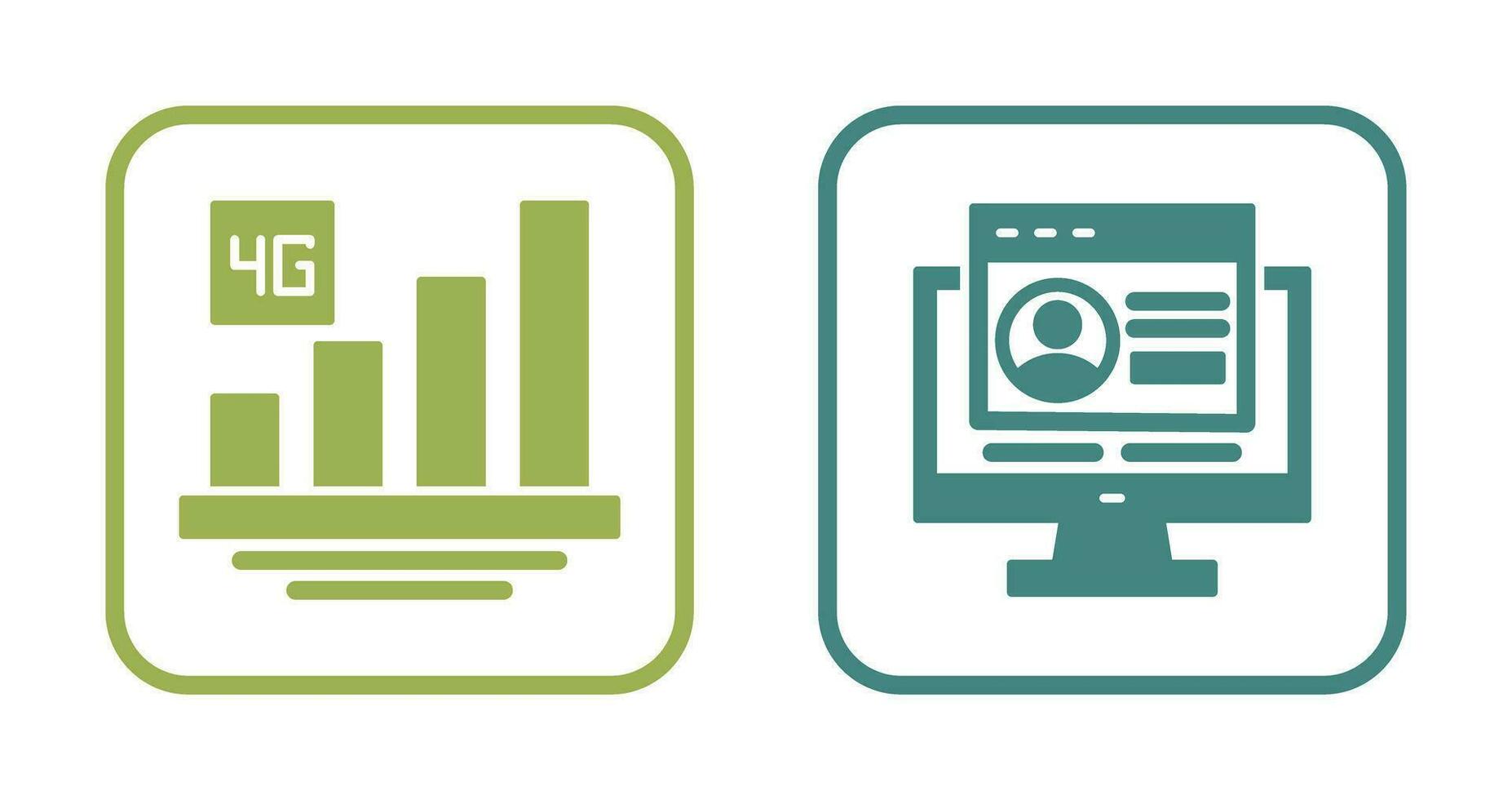 4 g et s'identifier icône vecteur
