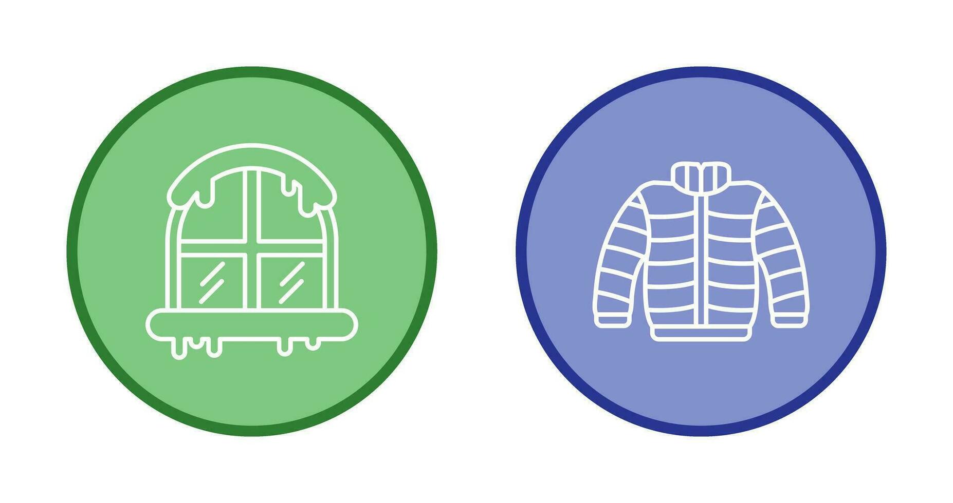 fenêtre et hiver vêtements icône vecteur