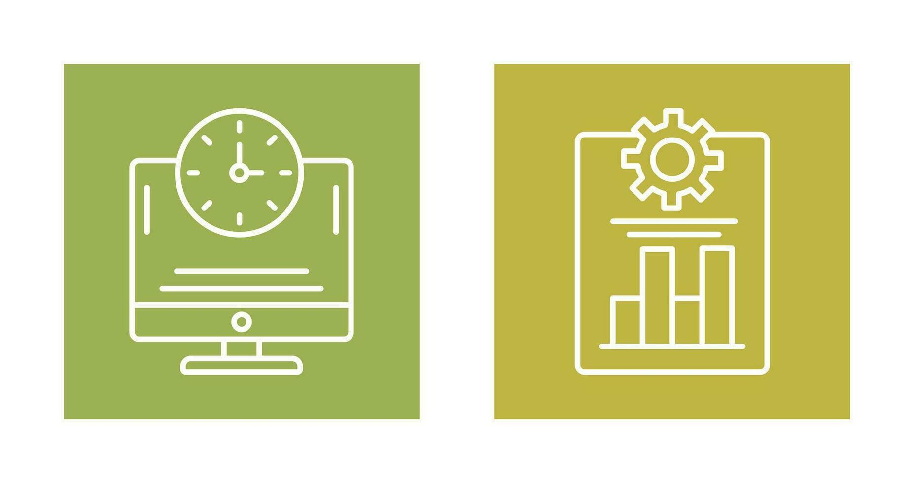 productivité et en ligne temps icône vecteur