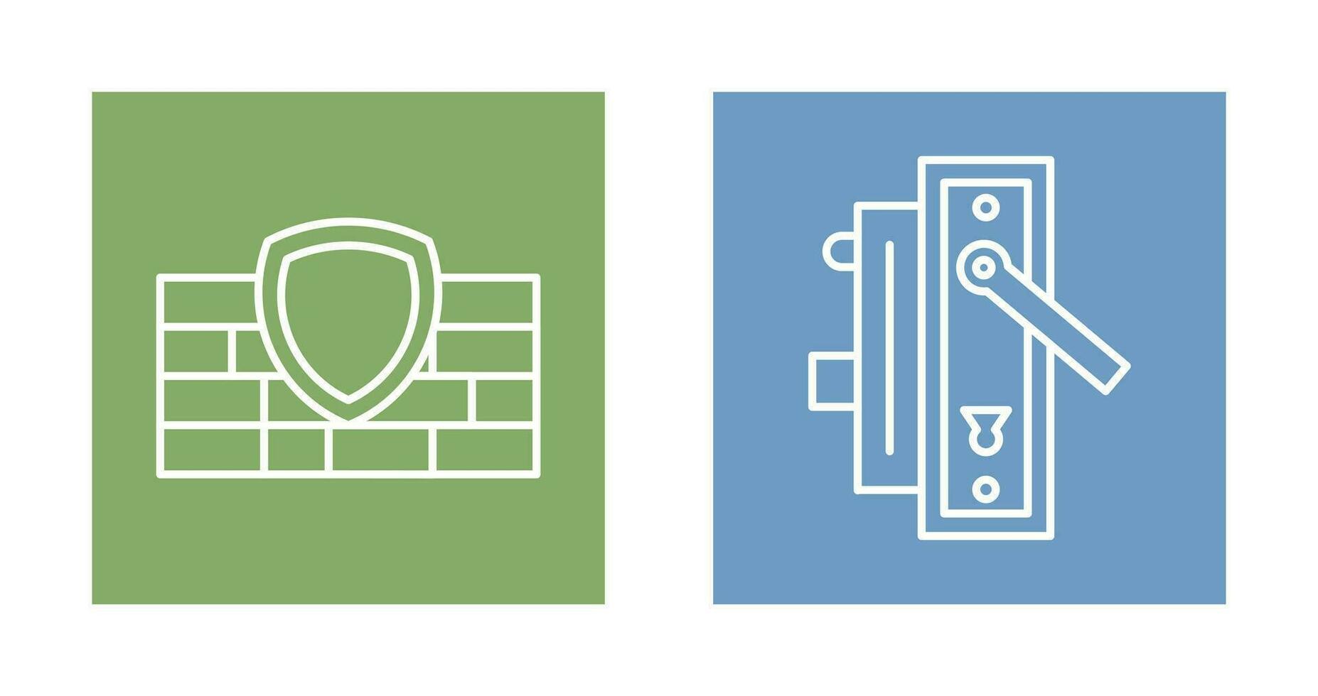 pare-feu et porte manipuler icône vecteur