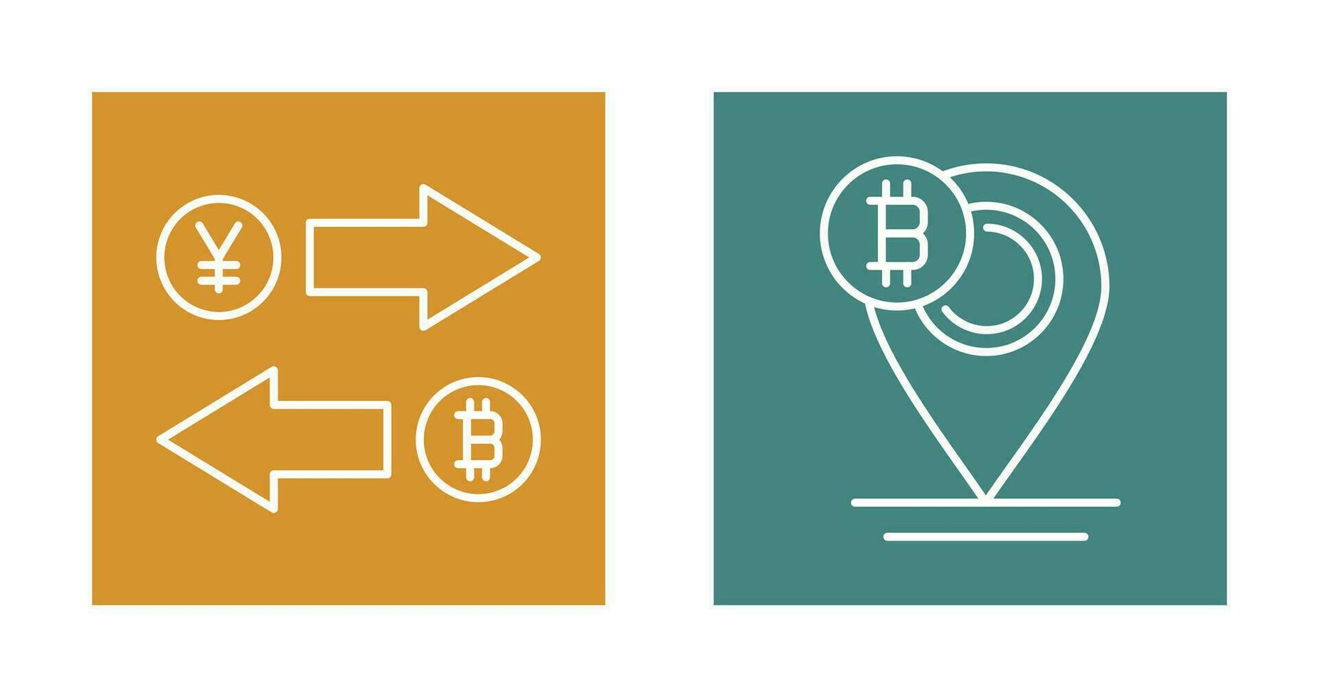 échange et bitcoin espace réservé icône vecteur