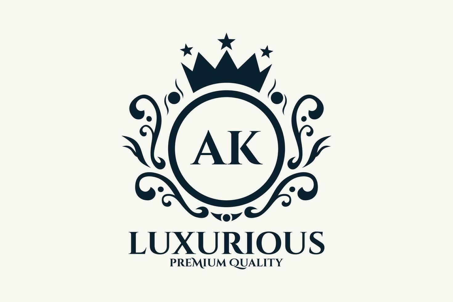 initiale lettre ak Royal luxe logo modèle dans vecteur art pour luxueux l'image de marque vecteur illustration.