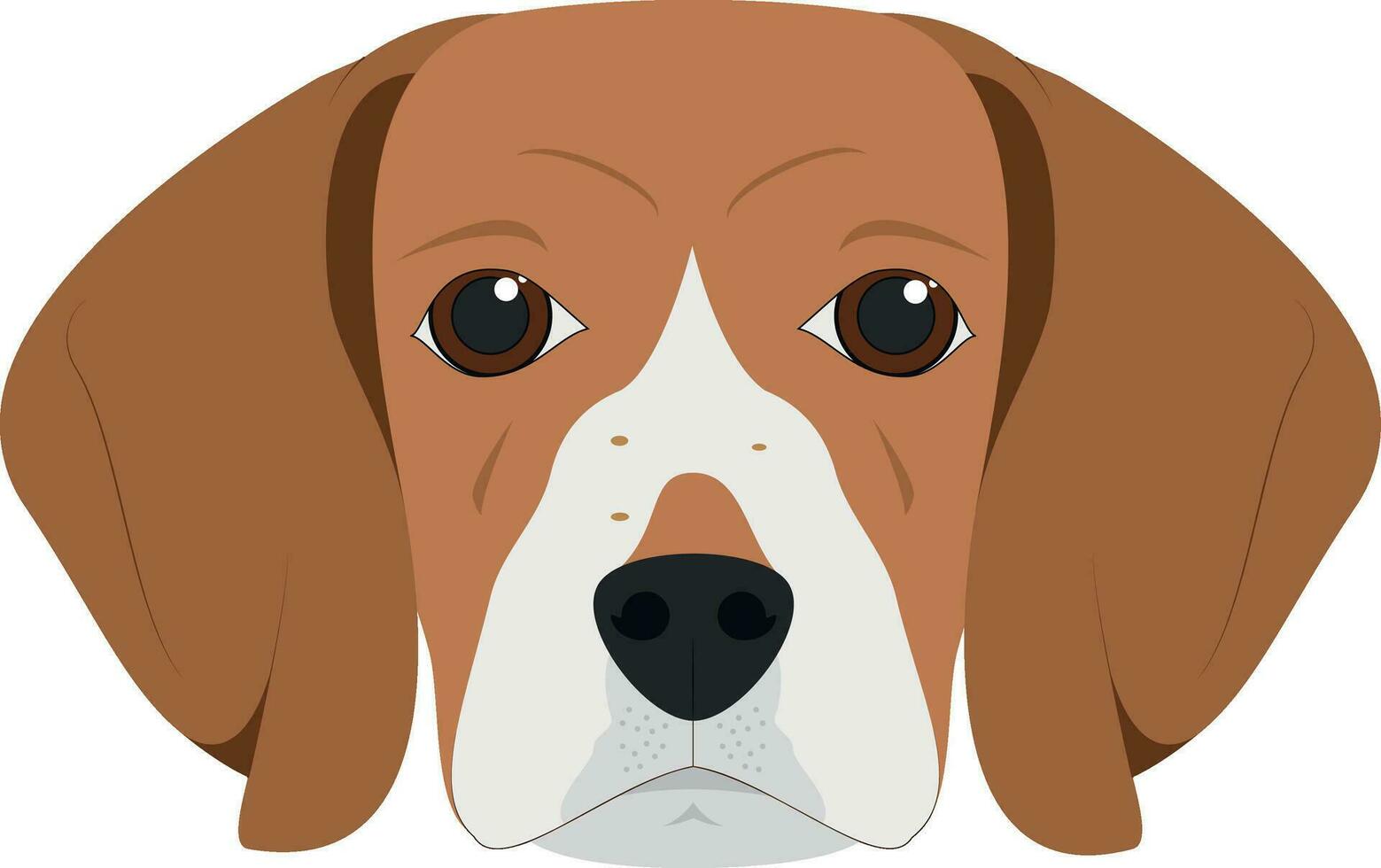 beagle chien isolé sur blanc Contexte vecteur illustration