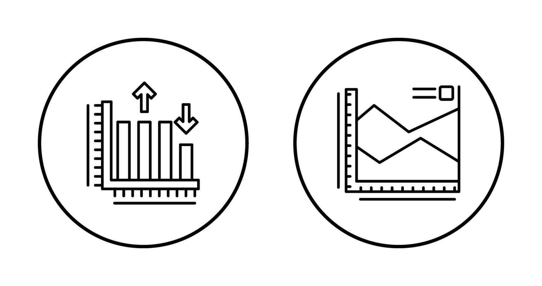 spline graphique et bar graphique icône vecteur