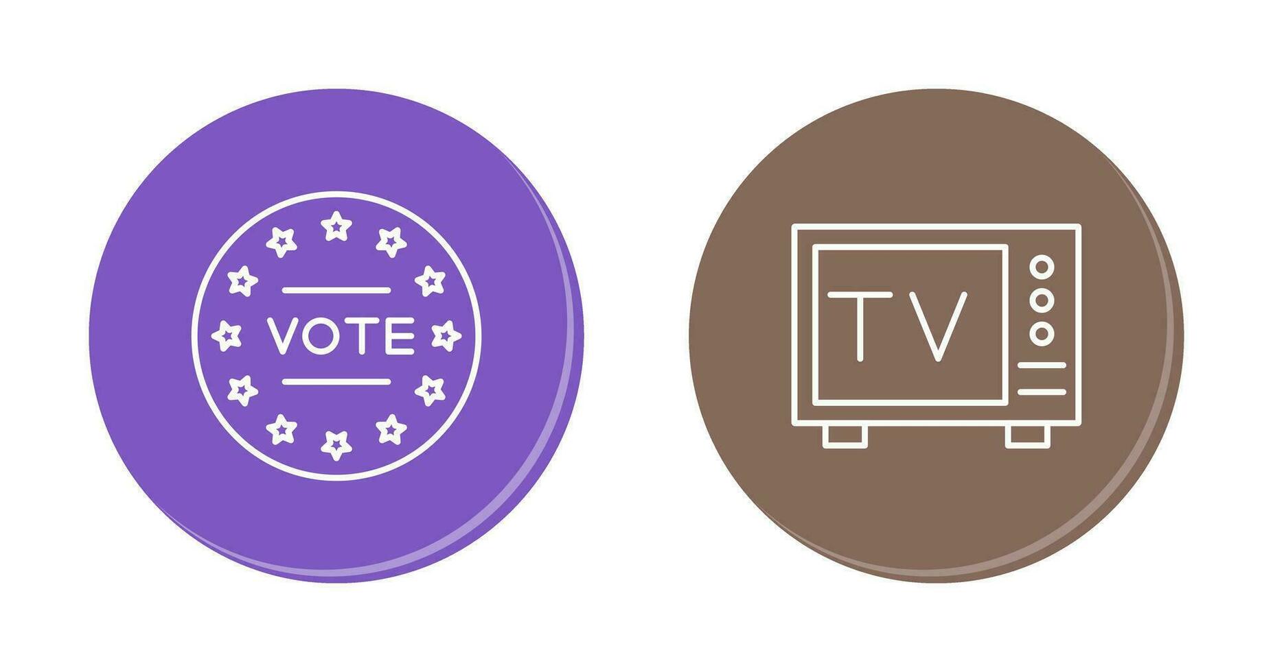 voter et la télé icône vecteur