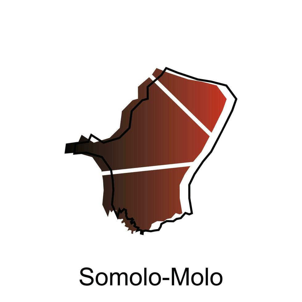 carte ville de somolo molo illustration conception, monde carte international vecteur modèle avec contour graphique esquisser style isolé sur blanc Contexte