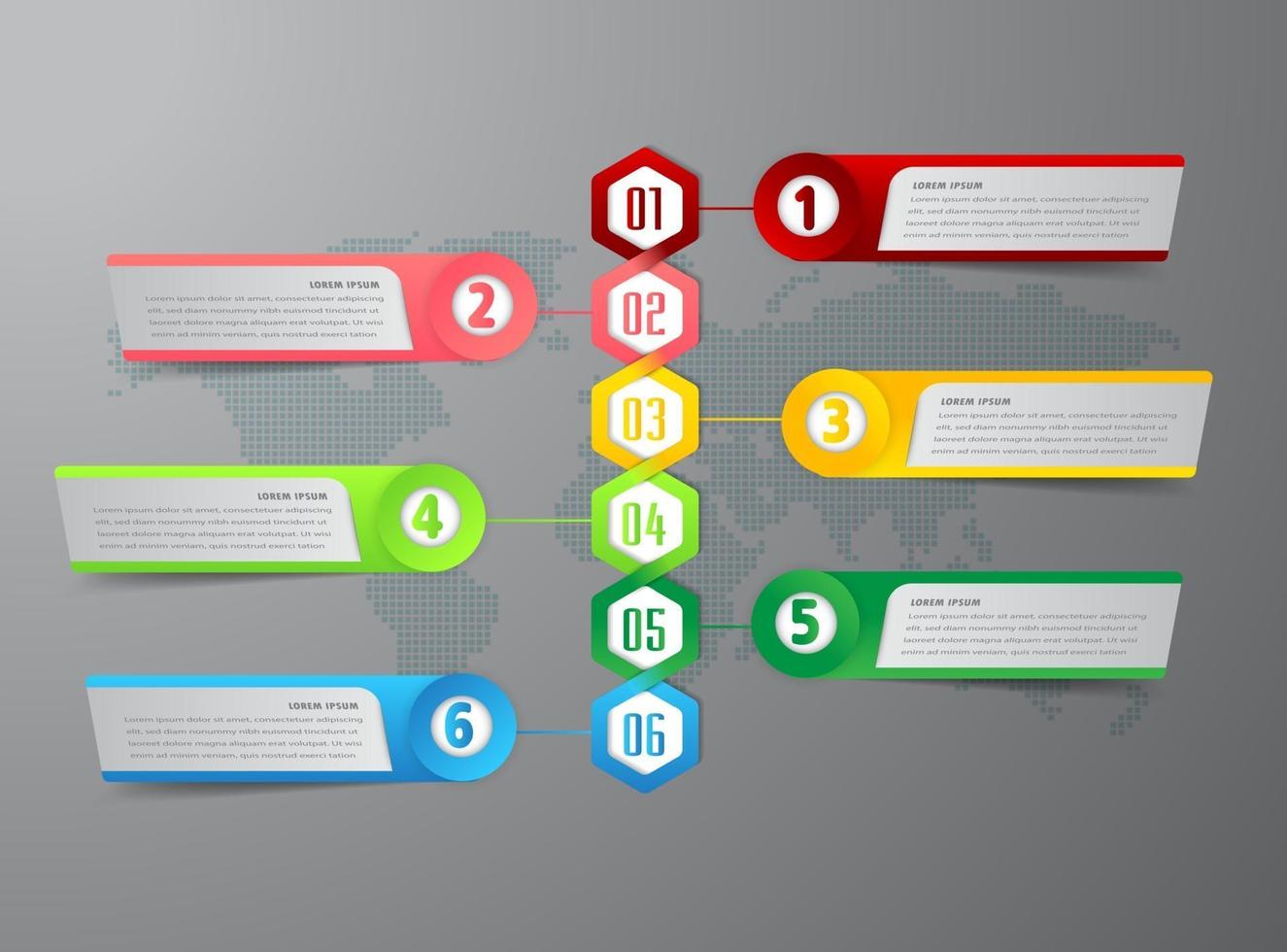 modèle de zone de texte de chronologie moderne, bannière d'infographie vecteur