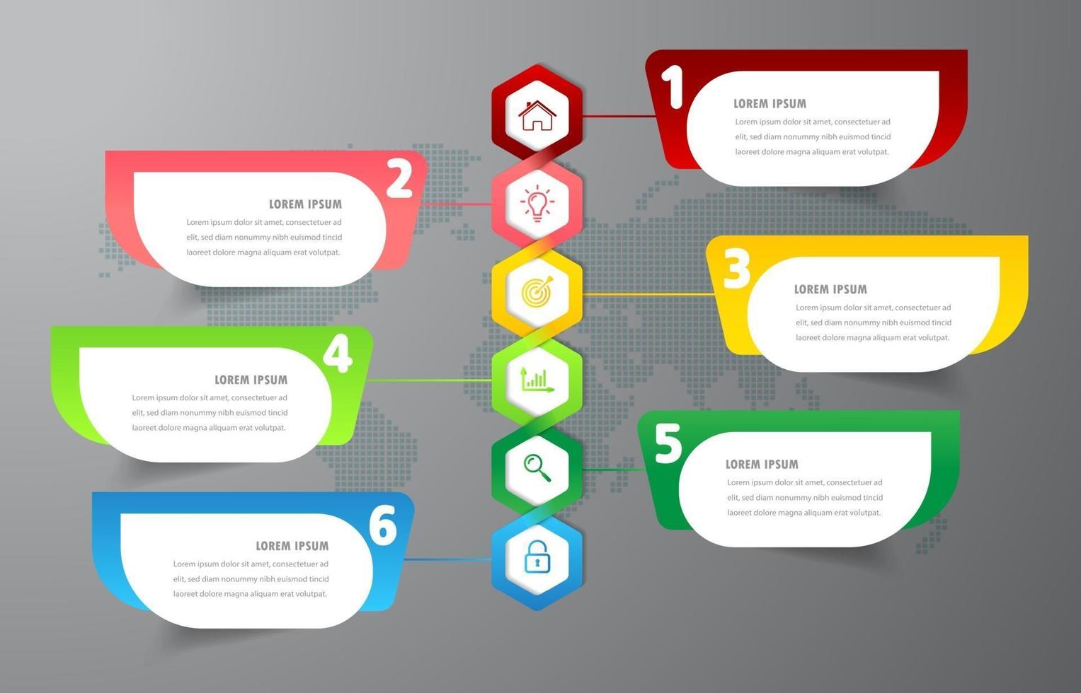 modèle de zone de texte moderne, bannière d'infographie vecteur