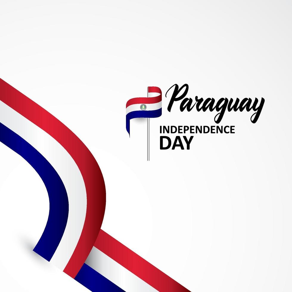 paraguay jour de l'indépendance salutation design célébrer vecteur