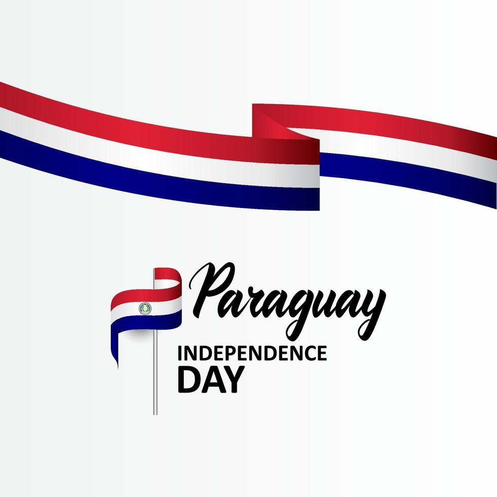 paraguay jour de l'indépendance salutation design célébrer vecteur