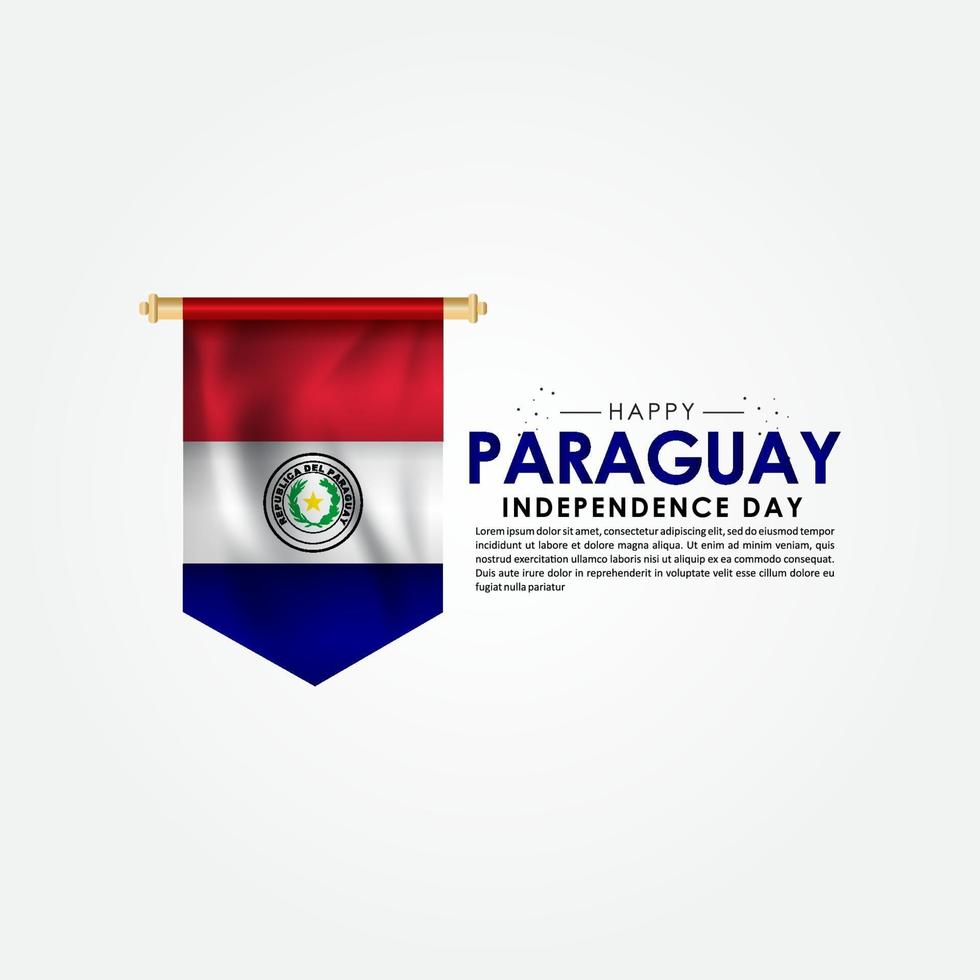 paraguay jour de l'indépendance salutation design célébrer vecteur