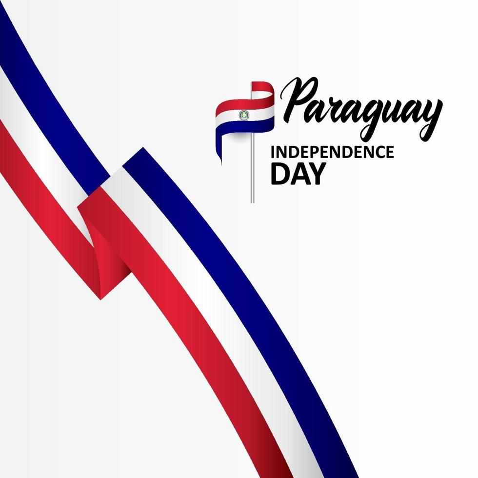 paraguay jour de l'indépendance salutation design célébrer vecteur