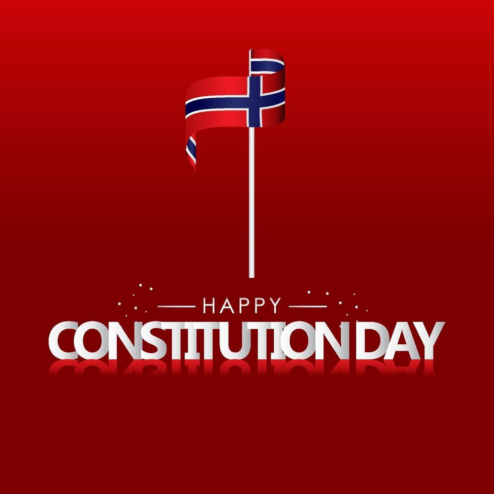 norvège jour de la constitution salutation conception célébrer vecteur