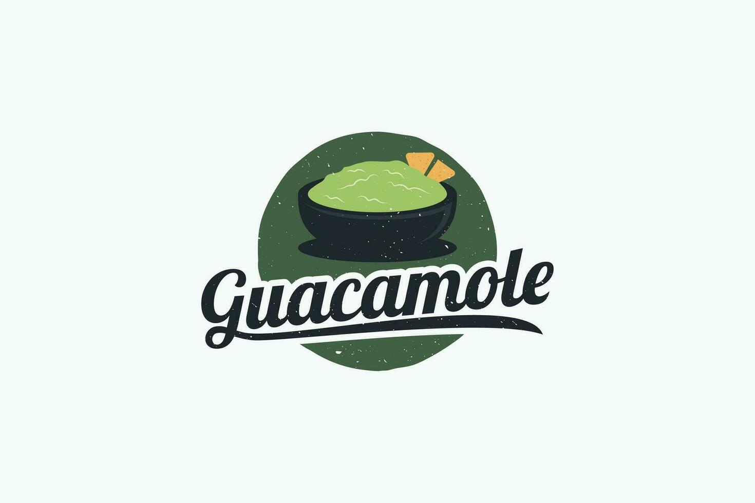 guacamole logo avec magnifique caractères. guacamole est une traditionnel mexicain nourriture fabriqué de avocat, ajoutée avec citron et sel. vecteur