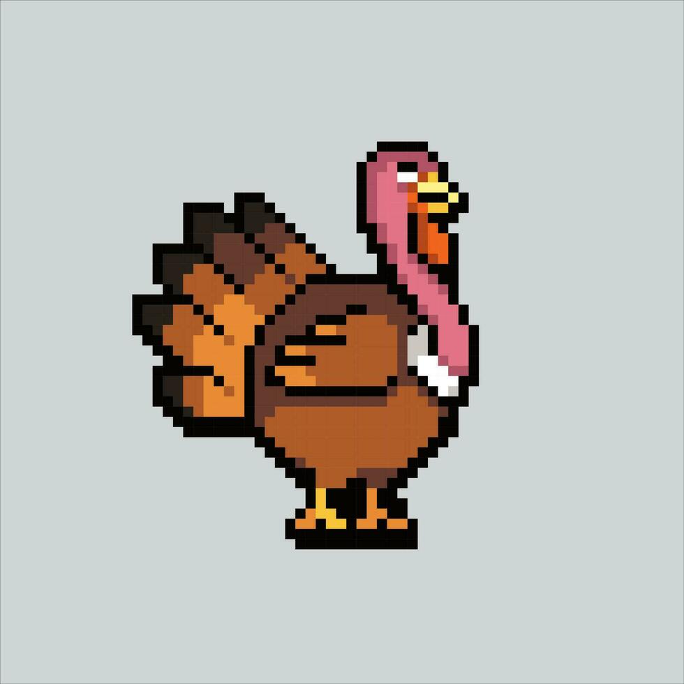 pixel art illustration Turquie. pixélisé Turquie. dinde ferme pixélisé pour le pixel art Jeu et icône pour site Internet et vidéo jeu. vieux école rétro. vecteur