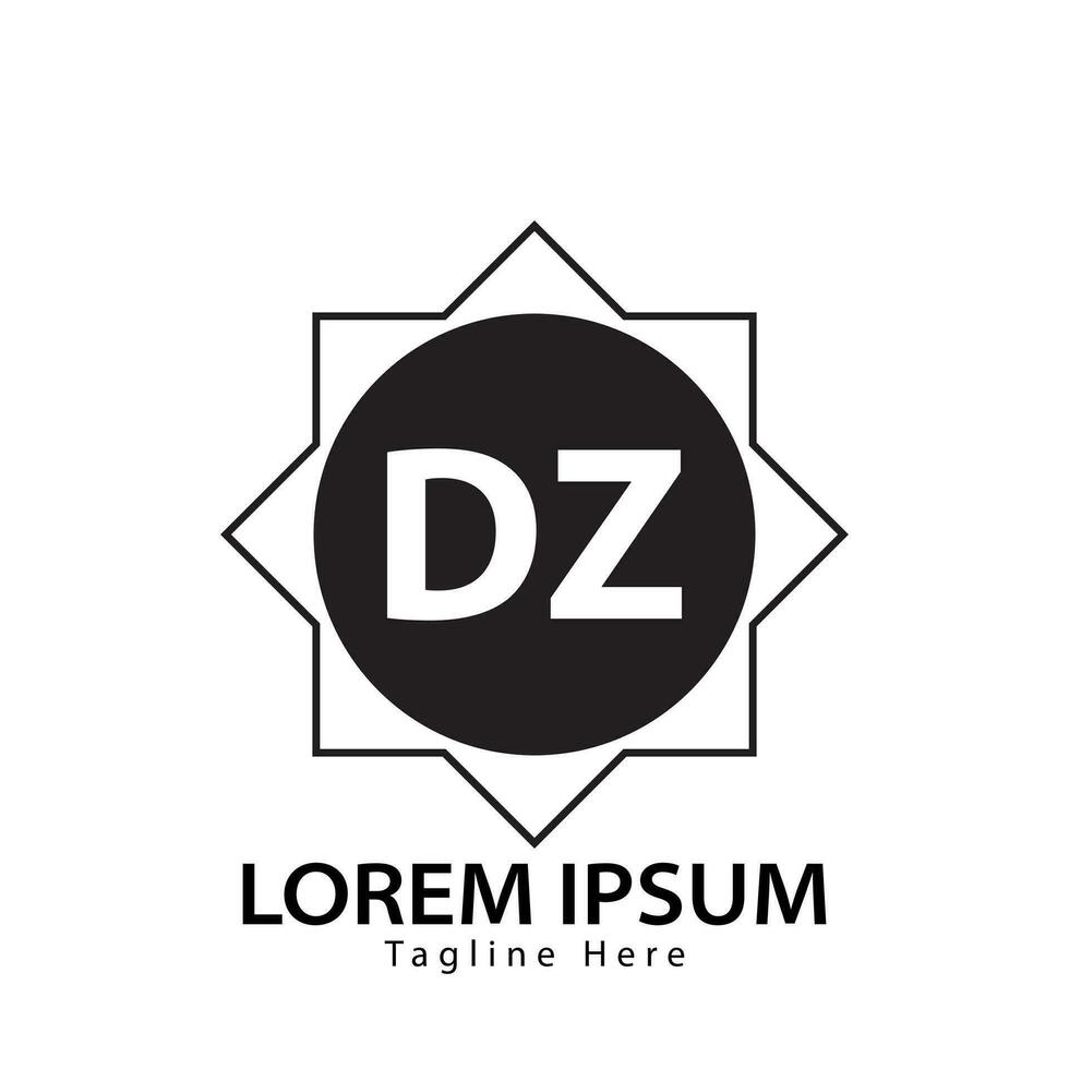 lettre dz logo. ré z. dz logo conception vecteur illustration pour Créatif entreprise, entreprise, industrie. pro vecteur