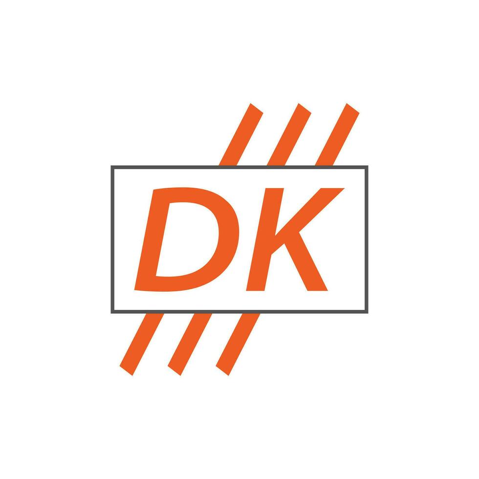 lettre dk logo. ré k. dk logo conception vecteur illustration pour Créatif entreprise, entreprise, industrie. pro vecteur