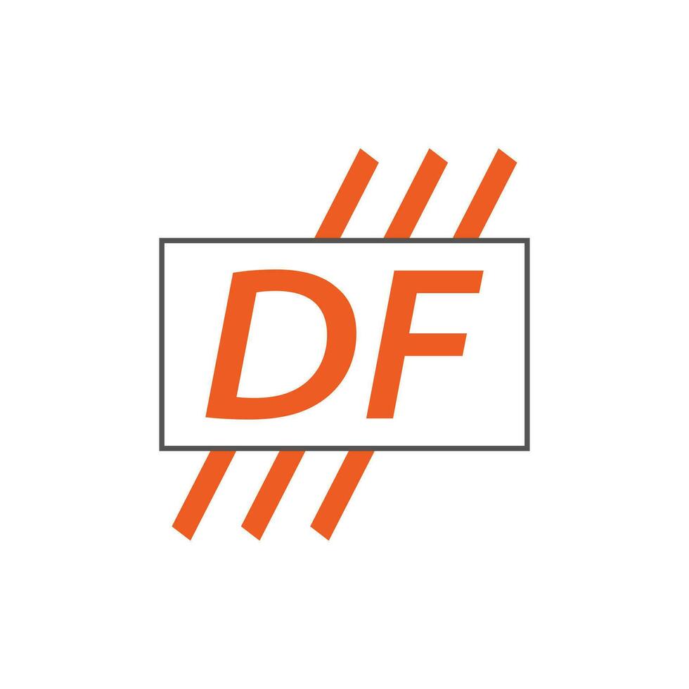 lettre df logo. ré F. df logo conception vecteur illustration pour Créatif entreprise, entreprise, industrie. pro vecteur