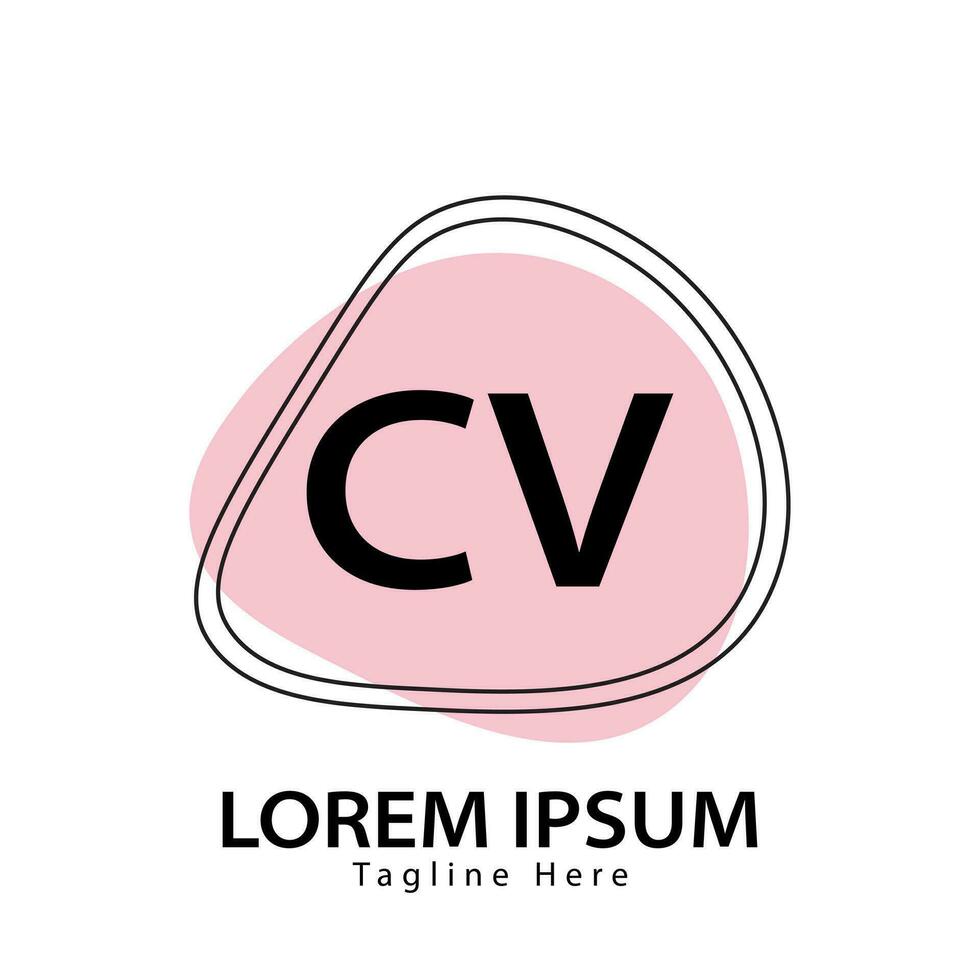 lettre CV logo. c v. CV logo conception vecteur illustration pour Créatif entreprise, entreprise, industrie. pro vecteur