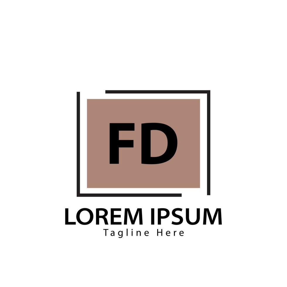 lettre fd logo. F ré. fd logo conception vecteur illustration pour Créatif entreprise, entreprise, industrie. pro vecteur