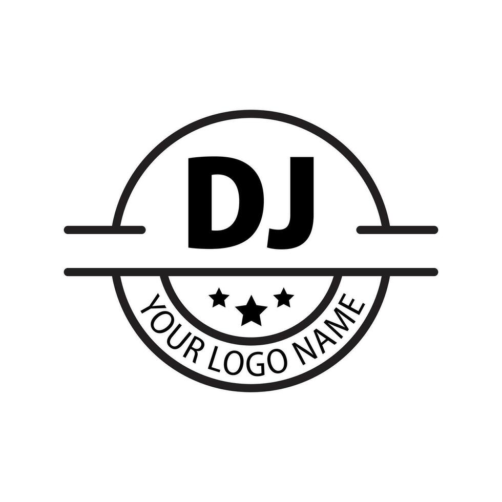 lettre dj logo. ré J. dj logo conception vecteur illustration pour Créatif entreprise, entreprise, industrie. pro vecteur