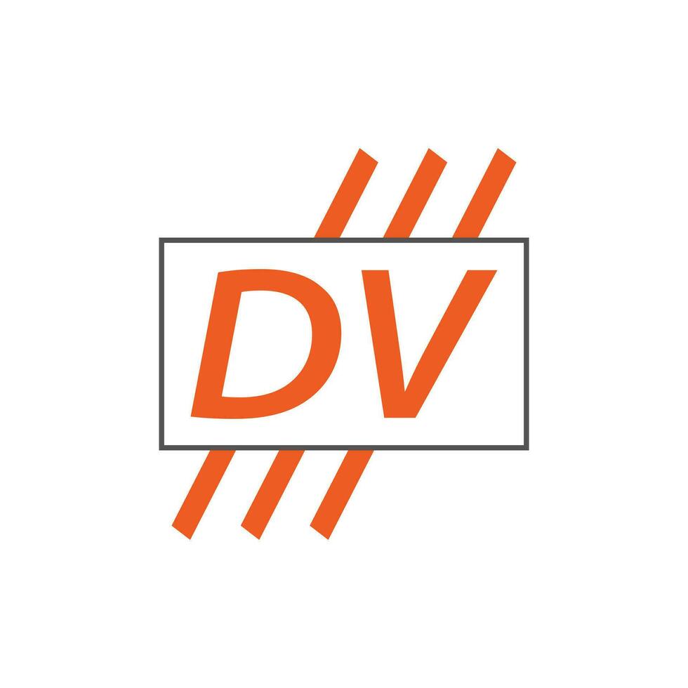 lettre dv logo. ré v. dv logo conception vecteur illustration pour Créatif entreprise, entreprise, industrie. pro vecteur