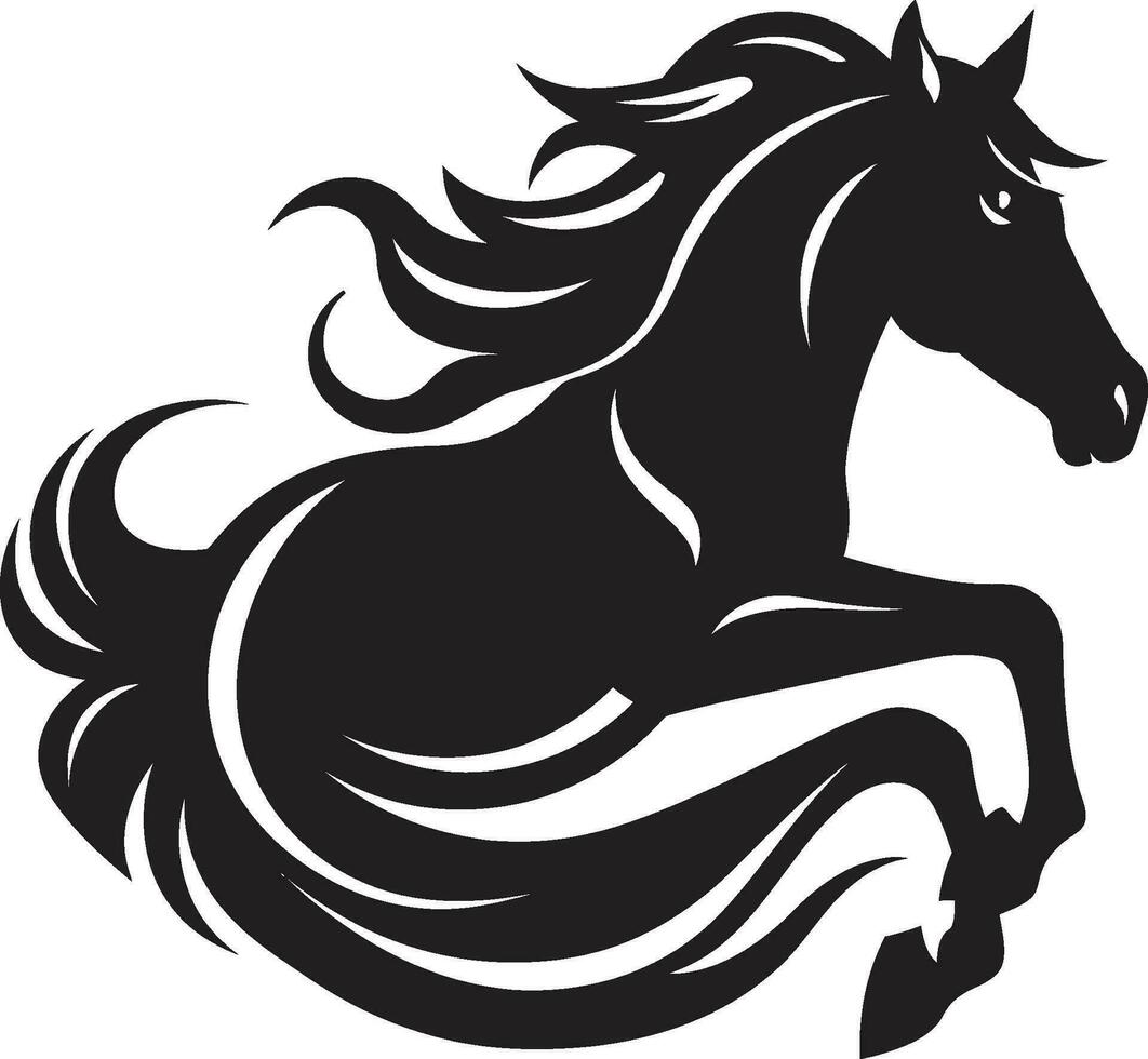 majestueux liberté noir vecteur portrait de le sauvage cheval champion de le plaines monochrome vecteur hommage à les chevaux majesté