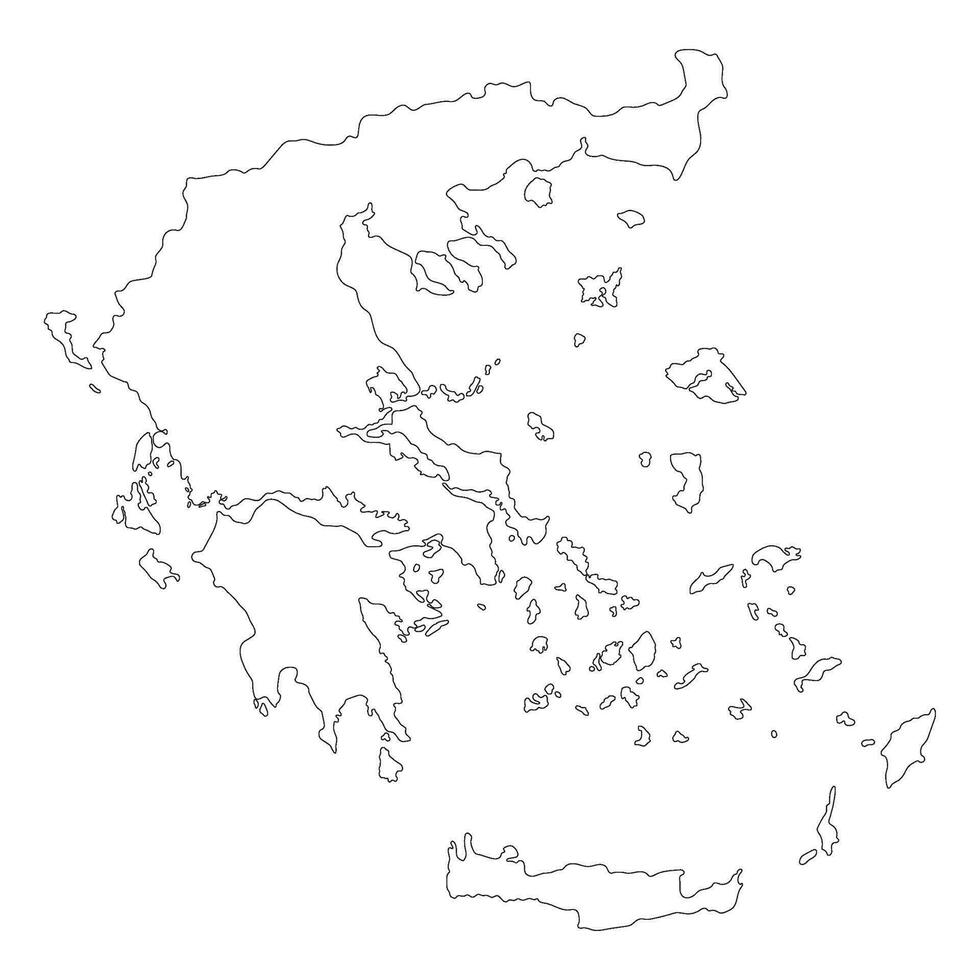 Grèce carte. carte de Grèce dans blanc Couleur vecteur