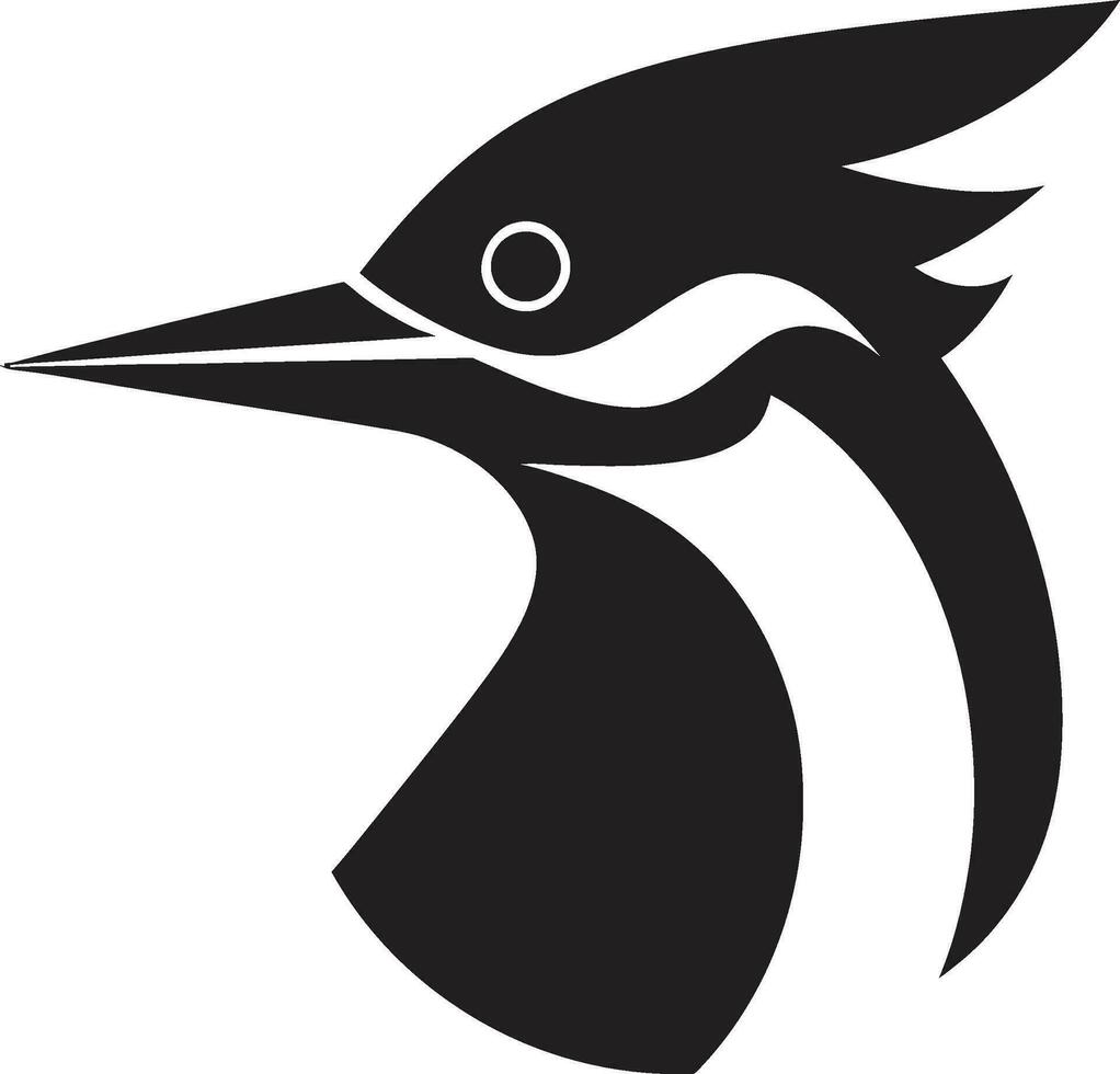 noir Pivert oiseau logo conception géométrique Pivert oiseau logo conception noir géométrique vecteur