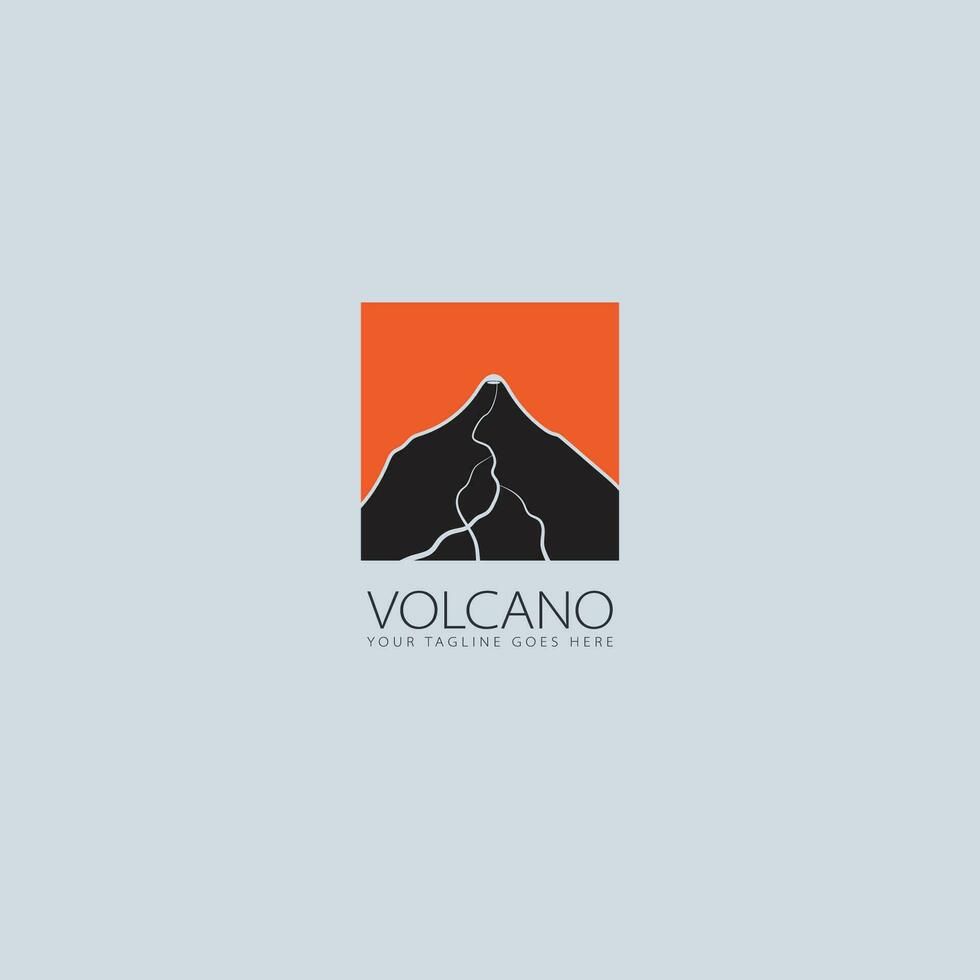 vecteur de logo de volcan