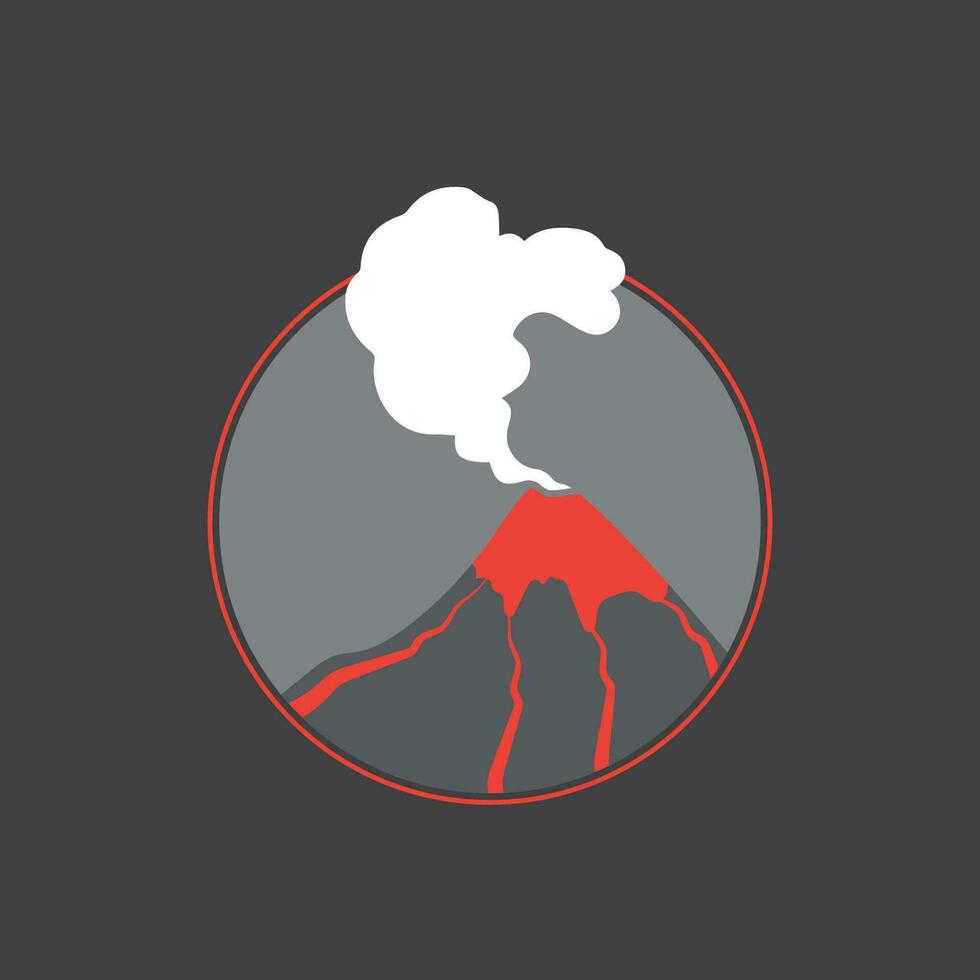 vecteur de logo de volcan