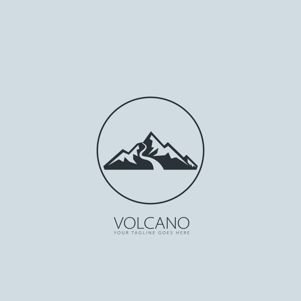 vecteur de logo de volcan