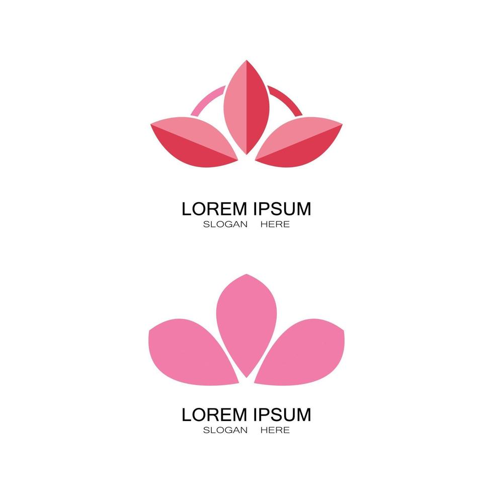 icône de modèle de logo de beauté vecteur fleurs de lotus design