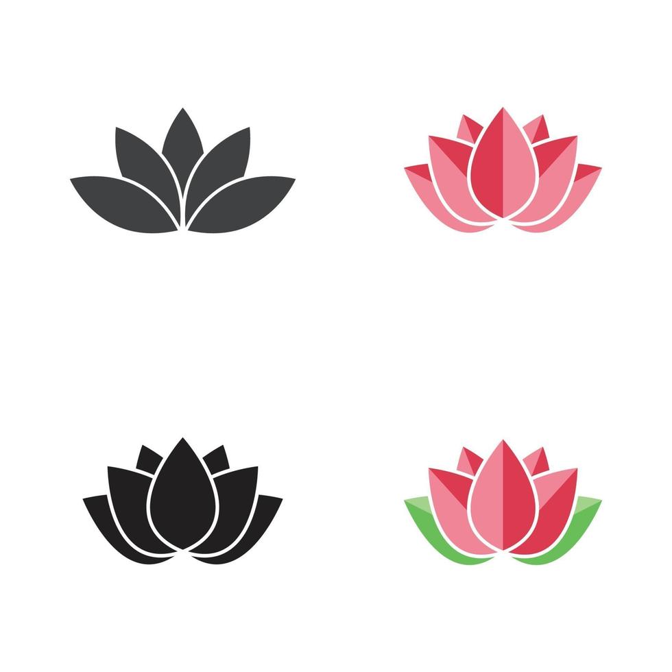 icône de modèle de logo de beauté vecteur fleurs de lotus design