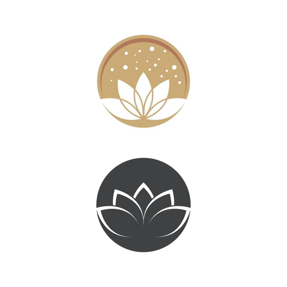 icône de modèle de logo de beauté vecteur fleurs de lotus design