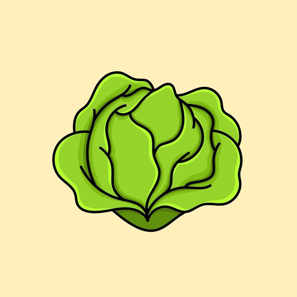 style de dessin animé d'illustration vectorielle de légumes isolés vecteur