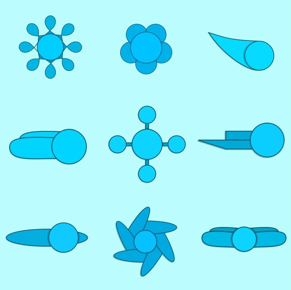 ensemble de conception d'éléments de cercle de clip art forme infographique vecteur