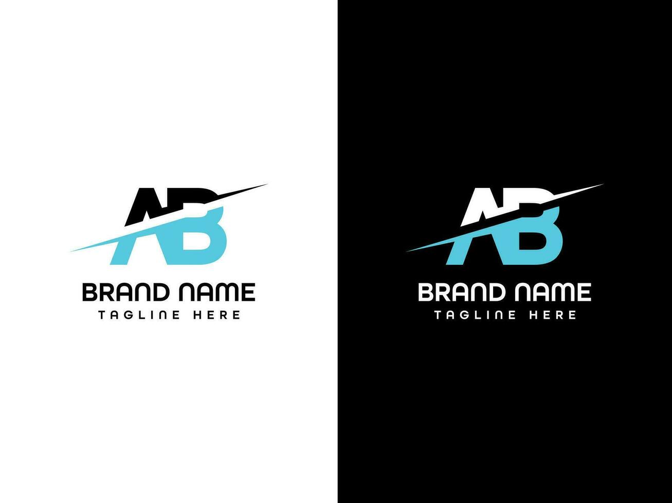 création de logo de lettre ab vecteur