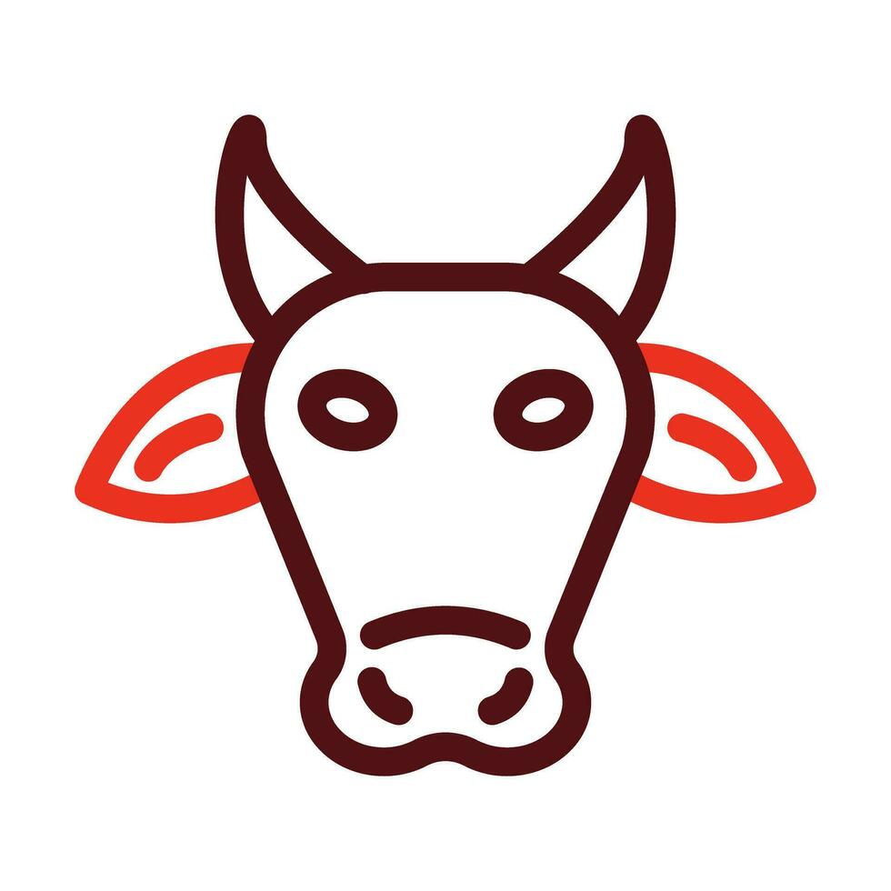 vache vecteur épais ligne deux Couleur Icônes pour personnel et commercial utiliser.