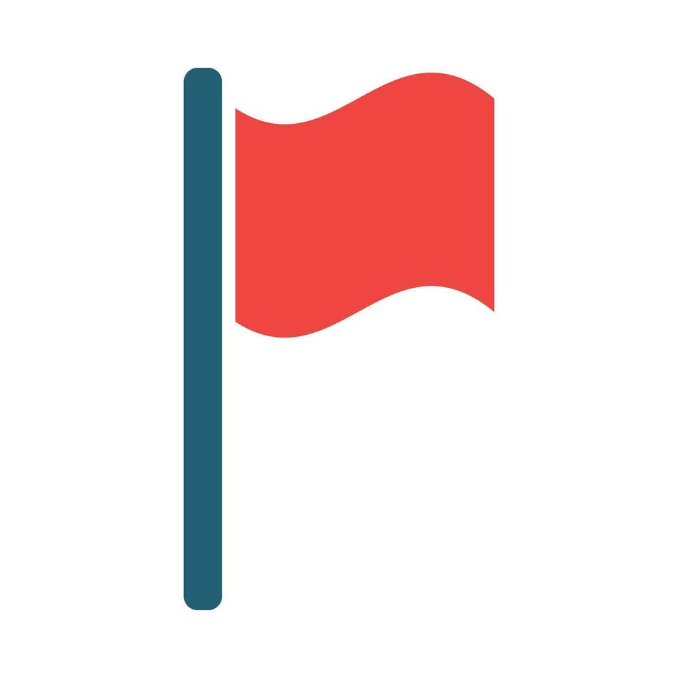 drapeau vecteur glyphe deux Couleur icône pour personnel et commercial utiliser.